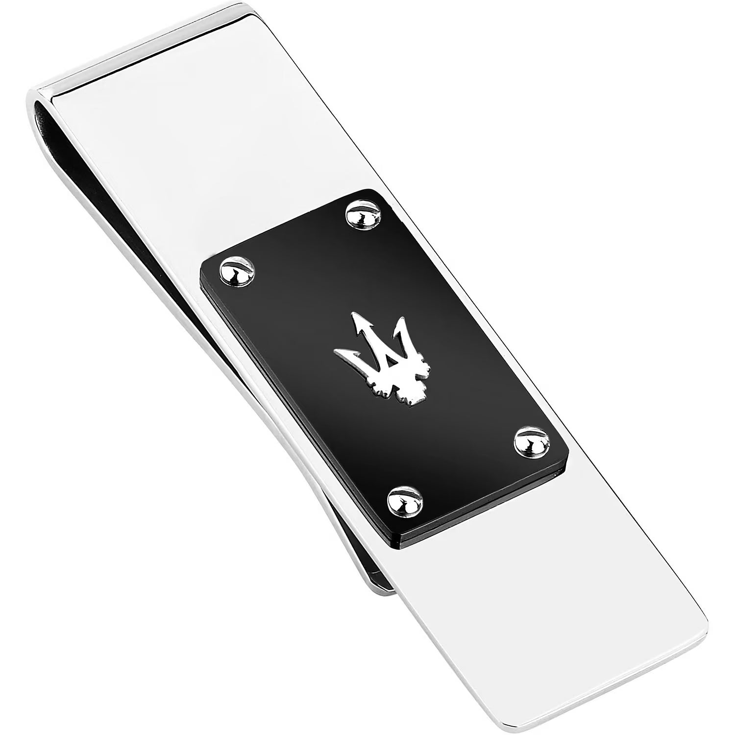 Fermasoldi Uomo Acciaio e PVD Blu Maserati Con Logo Centrale JM225AVD93